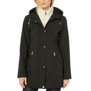 Lauren Ralph Lauren Soft Shell Black Berber Hooded Fleece-Lined Coat XS